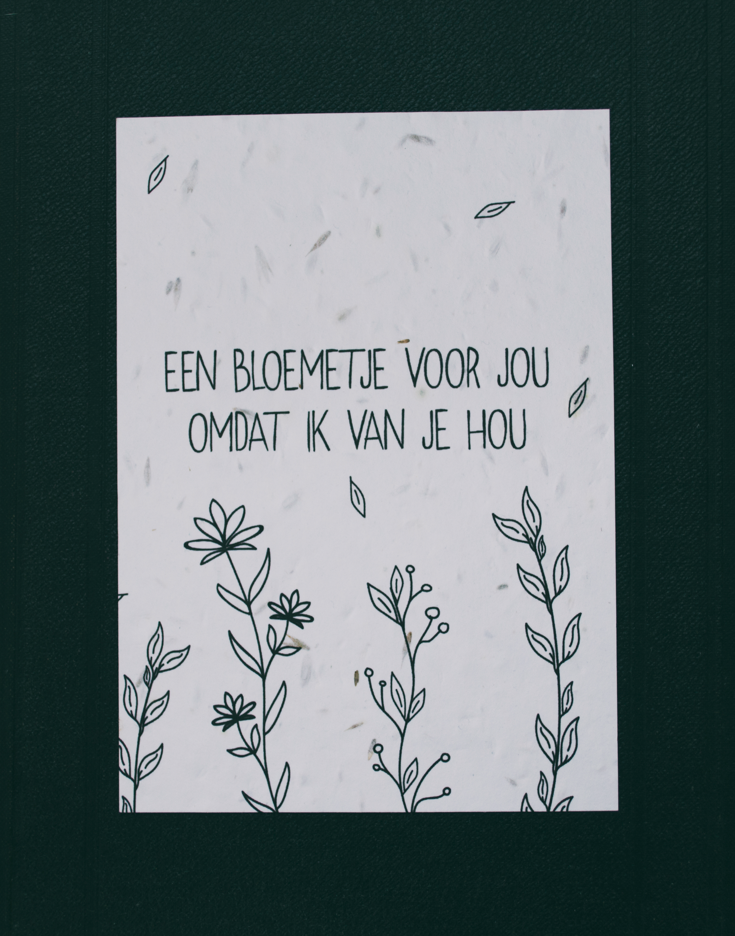 Bloemzaadkaartje "Bloemetje voor jou"