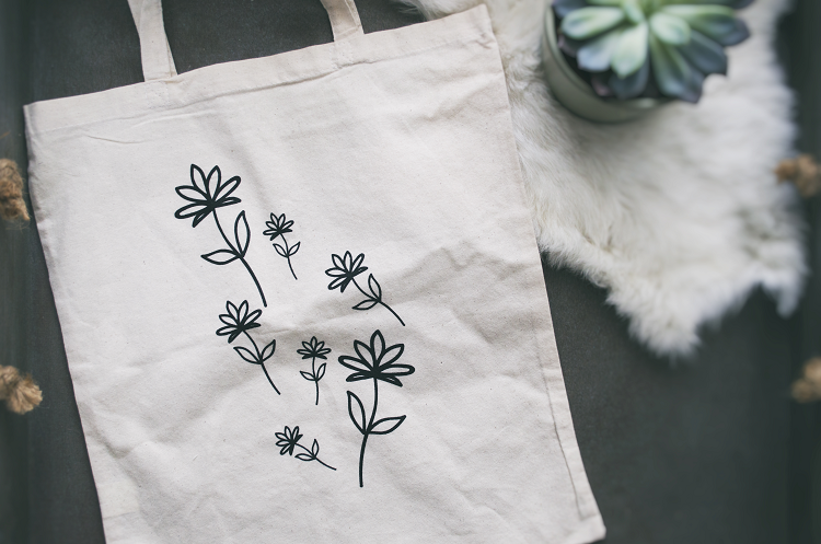 Draagtas met bloemenprint