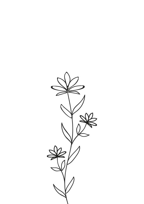 Bloem II Zwart Poster