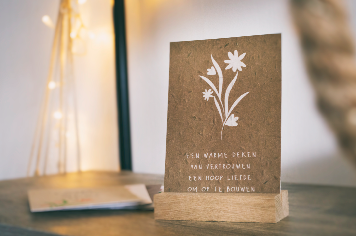 Bloemzaadkaartje "Warme deken"