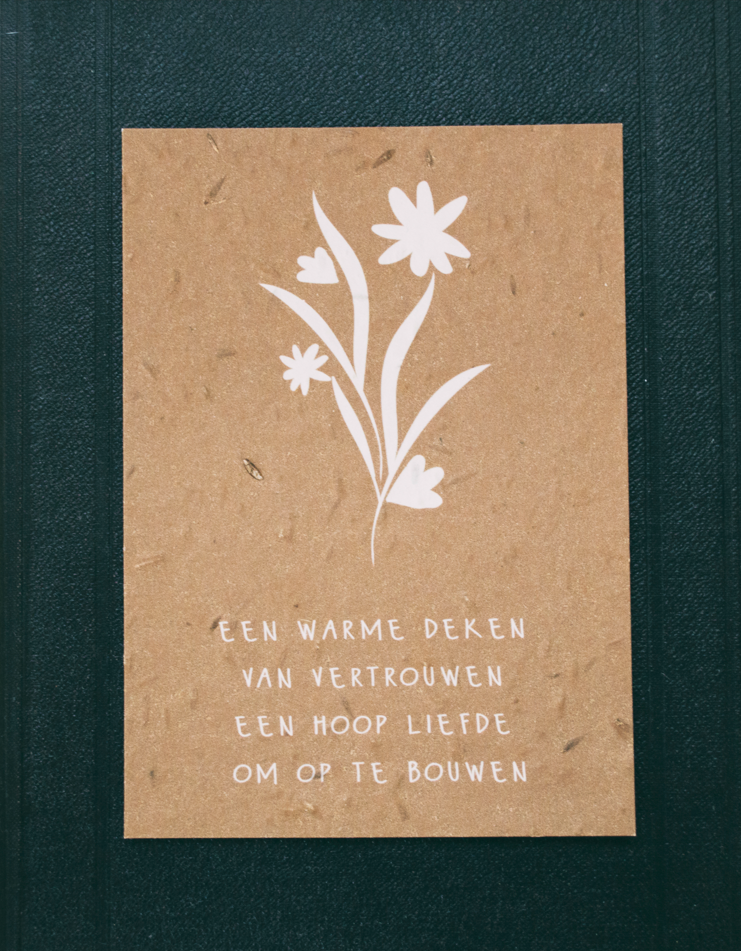 Bloemzaadkaartje "Warme deken"