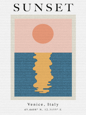 Sunset Venice Poster