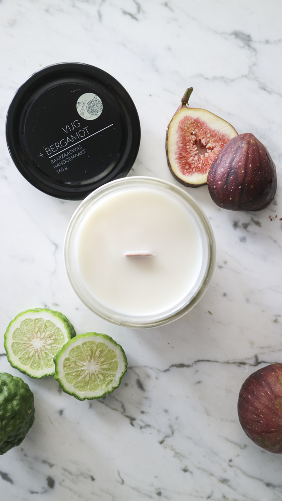 FIK Geurkaars Vijg + Bergamot Houten Lont
