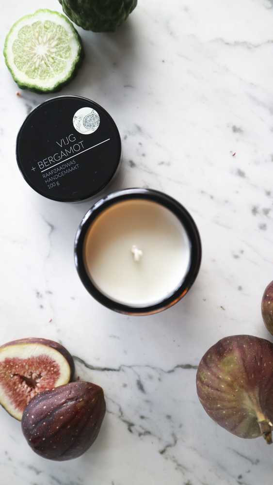 Geurkaars Vijg + Bergamot Katoenen Lont
