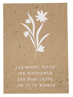 Bloemzaadkaartje "Warme deken"