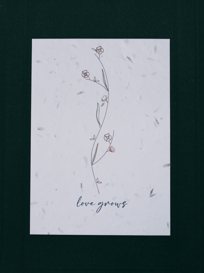 Bloemzaadkaartje "Love Grows"