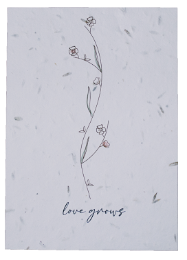 Bloemzaadkaartje "Love Grows"