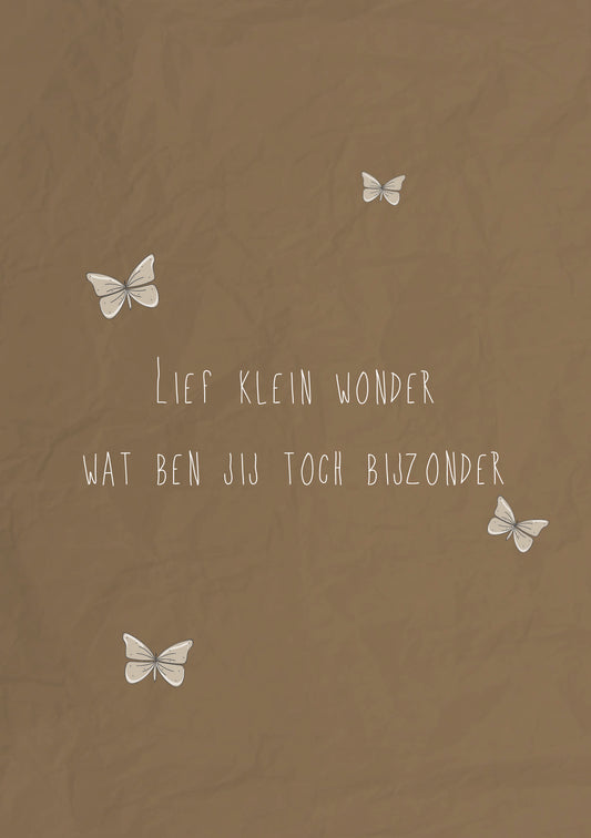 Kaart Lief Klein Wonder Vlinder